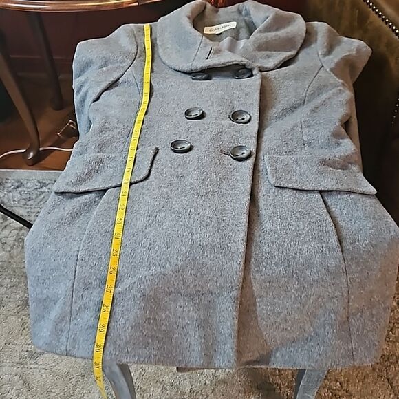 Calvin Klein gray wool blend coat size 6 - Picture 13 of 13